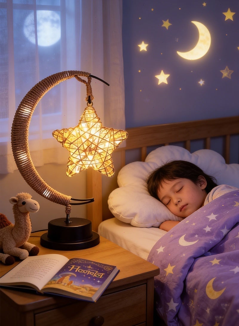 Ramadan Table Lights, Decorative Ramadan Lamp, Moon and Star Ramadan Lamp for Home Bedroom and Desk Decoration - Image 4